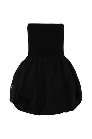 black cotton dress PALM ANGELS KIDS | PGDB024S26FAB001110